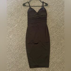 Privy Sleek Black Strappy Dress